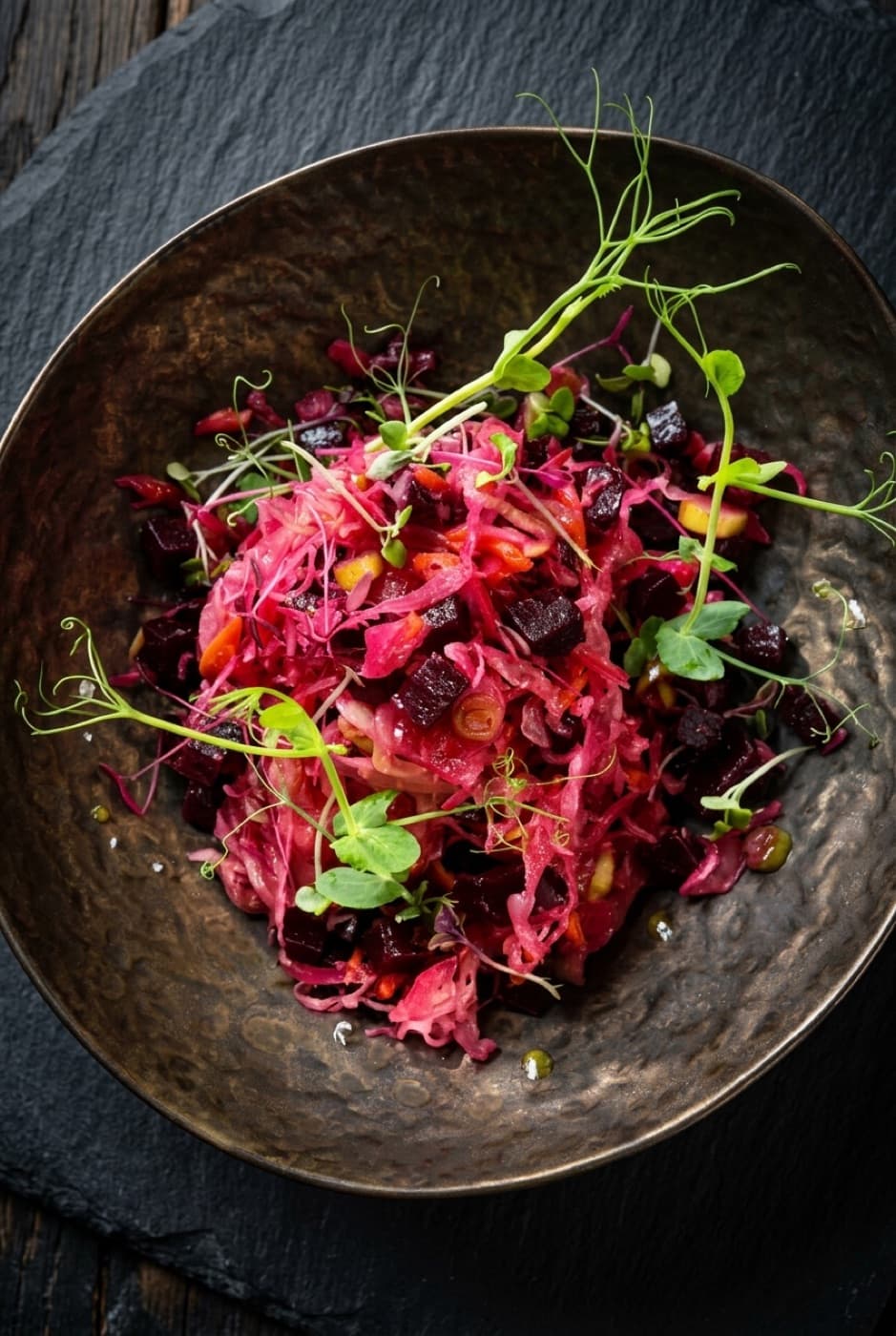 Sauerkraut, Beetroot and Onion Salad