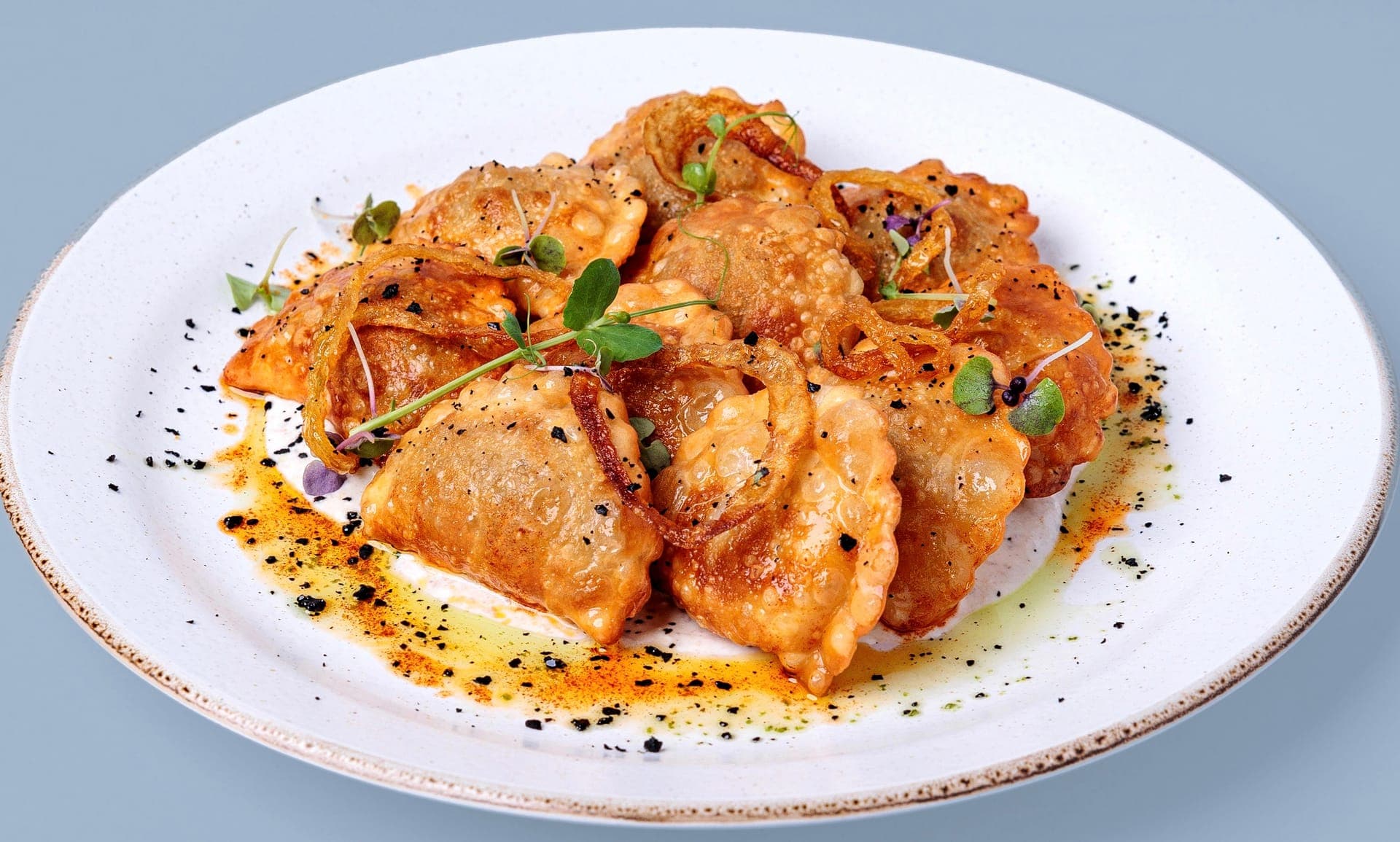 Fried Ukrainian dumplings